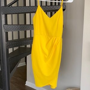 Yellow mini dress